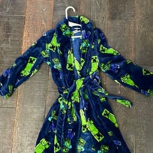 Minecraft kids fleece robe